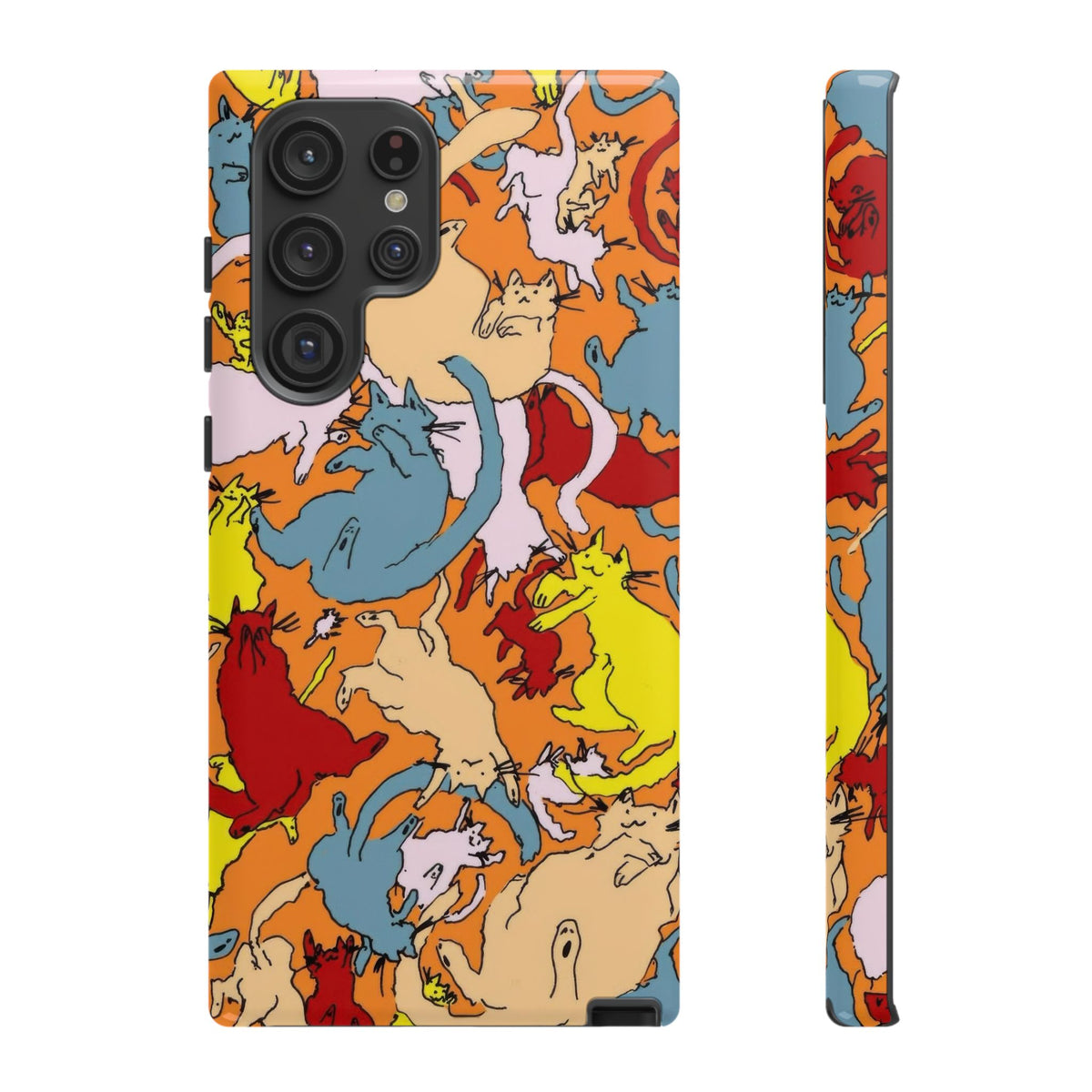 Aesthetic Cats Case - Vintage Kitty Graphic Tough Phone Cases