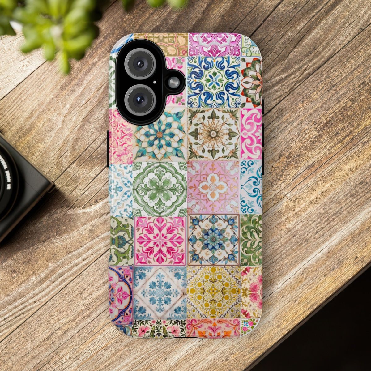 Vintage Mosaic Tile Graphic Tough Phone Cases
