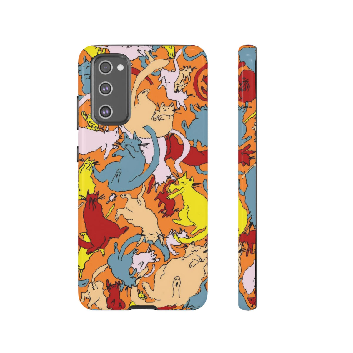 Aesthetic Cats Case - Vintage Kitty Graphic Tough Phone Cases