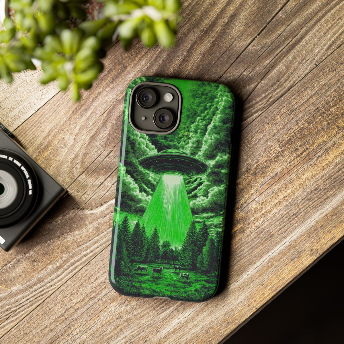 Vintage Alien UFO Graphic Tough Phone Cases