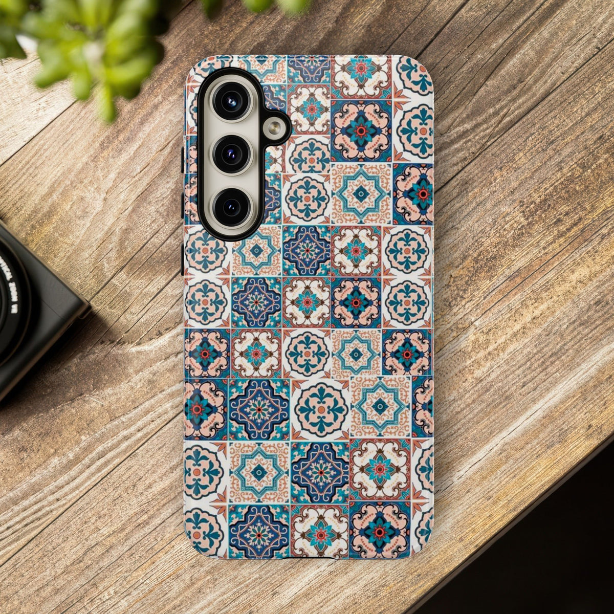 Vintage Mosaic Tile Graphic Tough Phone Cases
