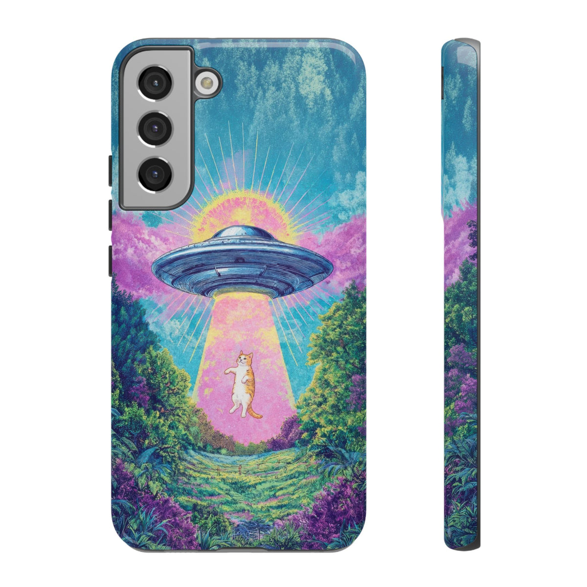 Vintage Alien UFO Graphic Tough Phone Cases
