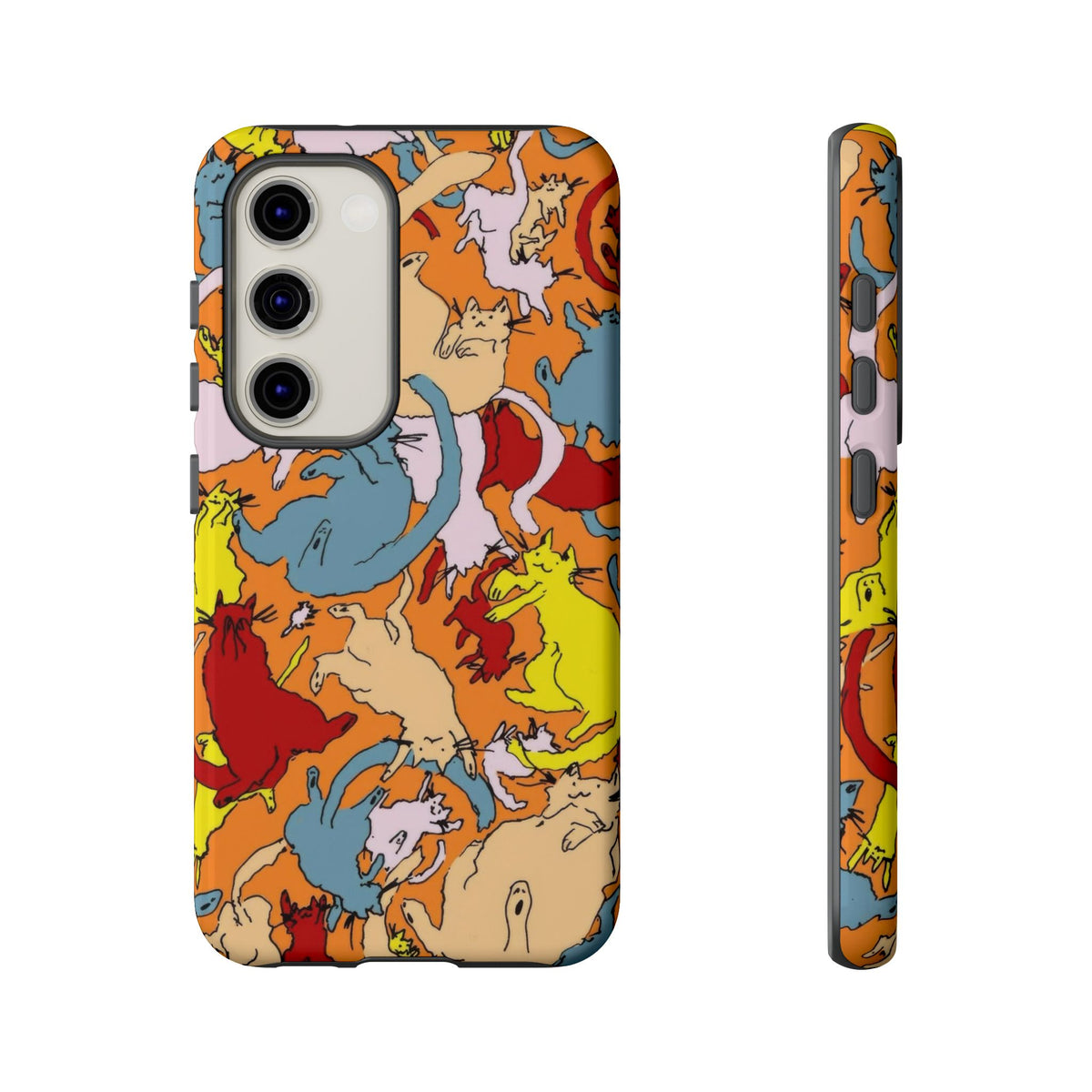 Aesthetic Cats Case - Vintage Kitty Graphic Tough Phone Cases