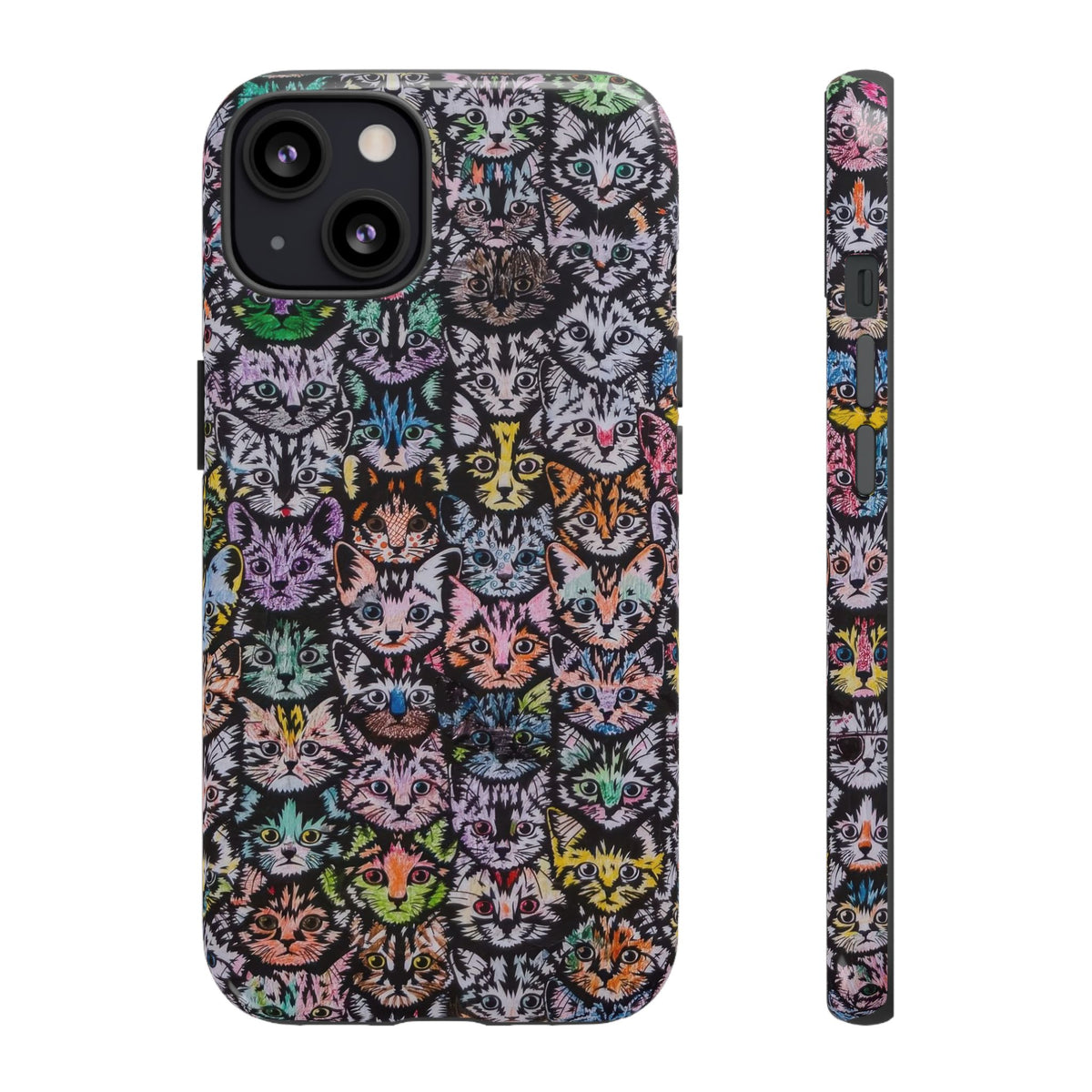 Aesthetic Cats Case - Vintage Kitty Graphic Tough Phone Cases