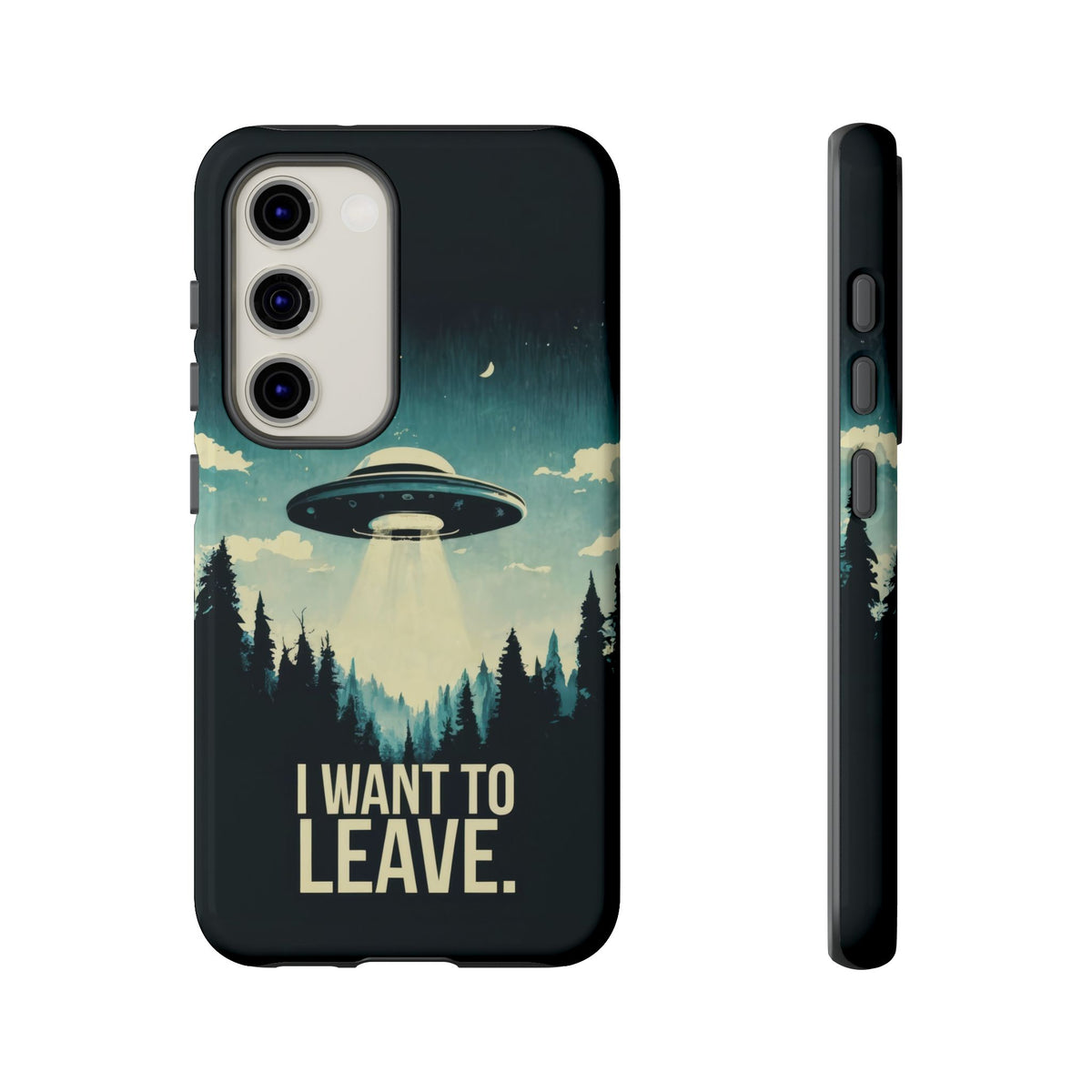 Vintage Alien UFO Graphic Tough Phone Cases