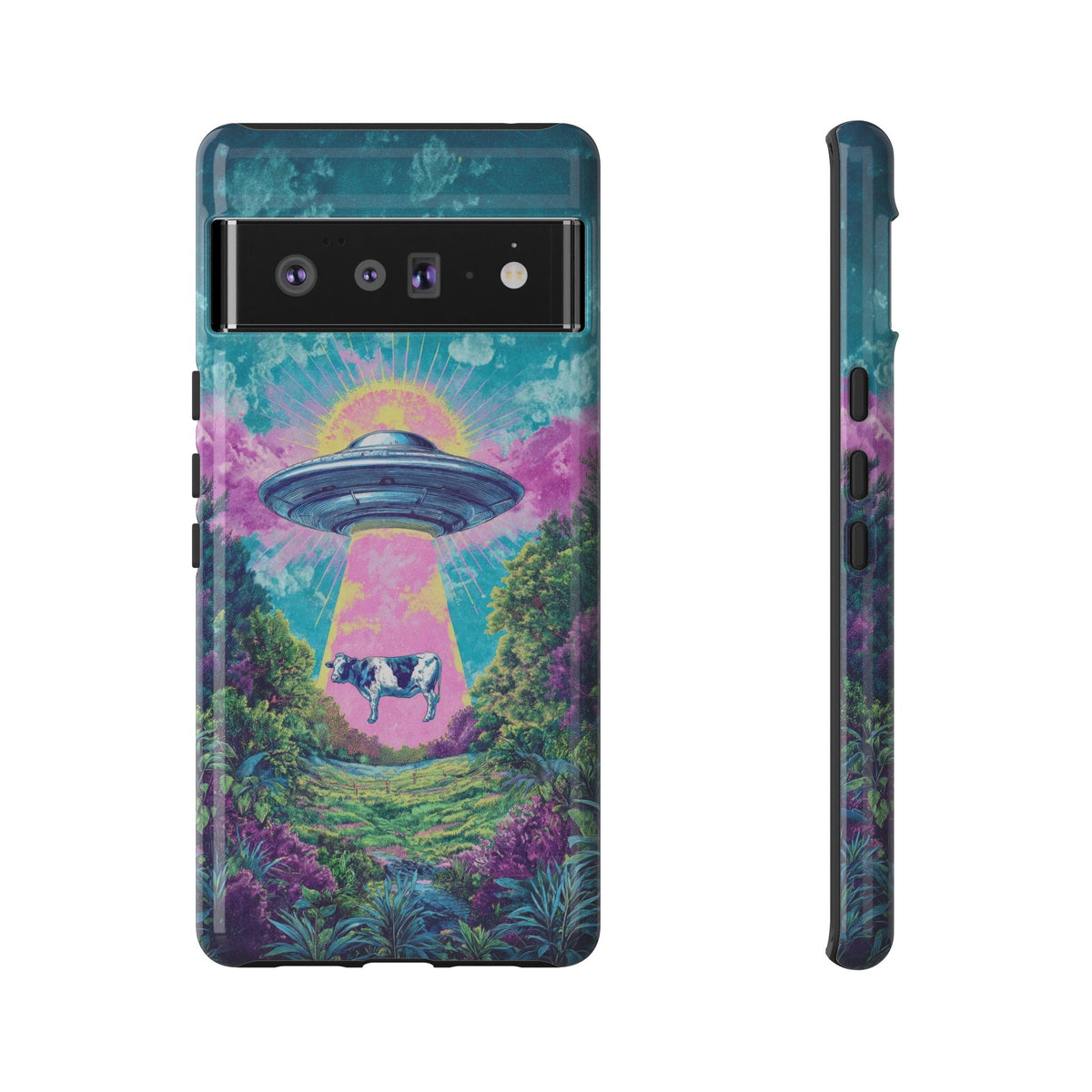 Vintage Alien UFO Graphic Tough Phone Cases