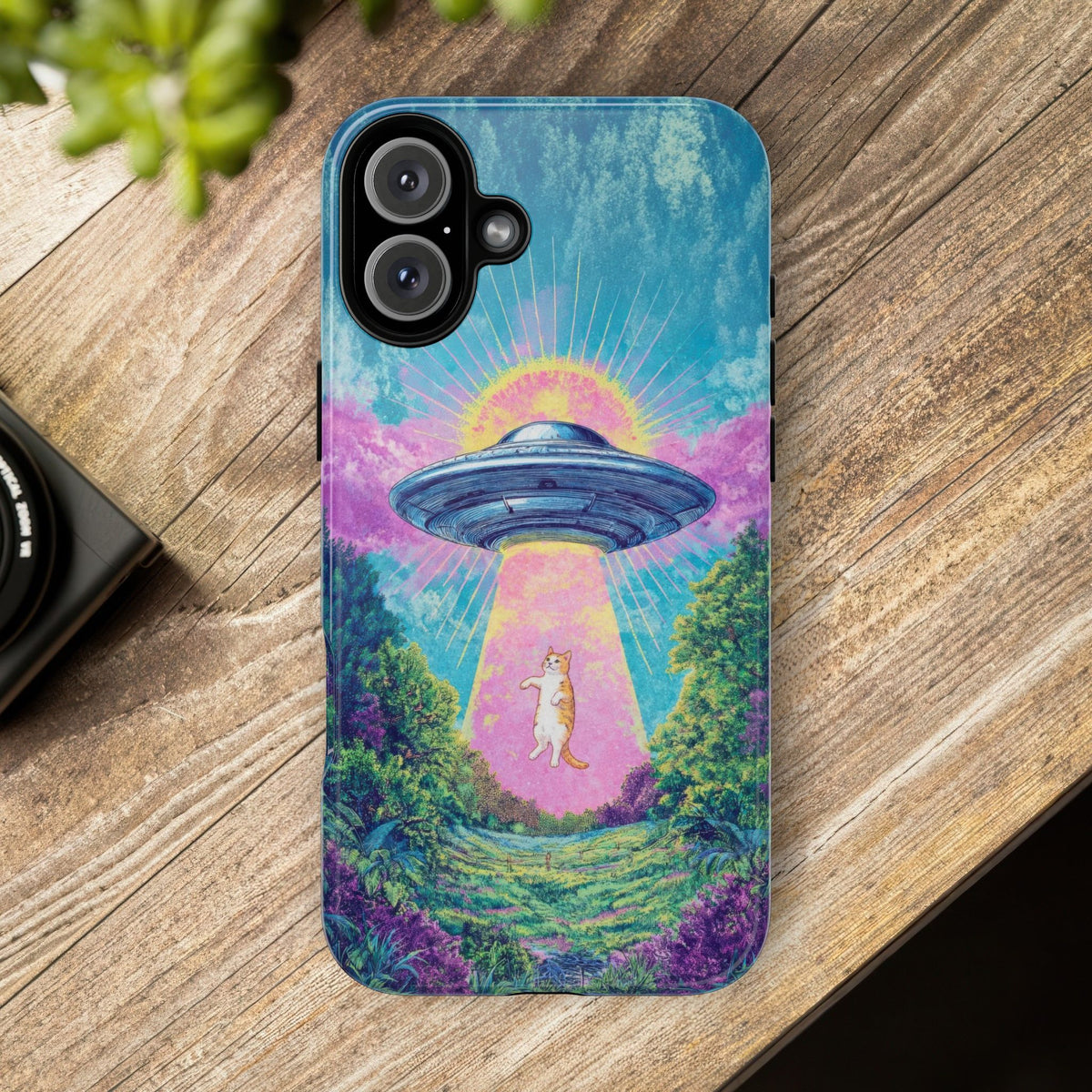 Vintage Alien UFO Graphic Tough Phone Cases