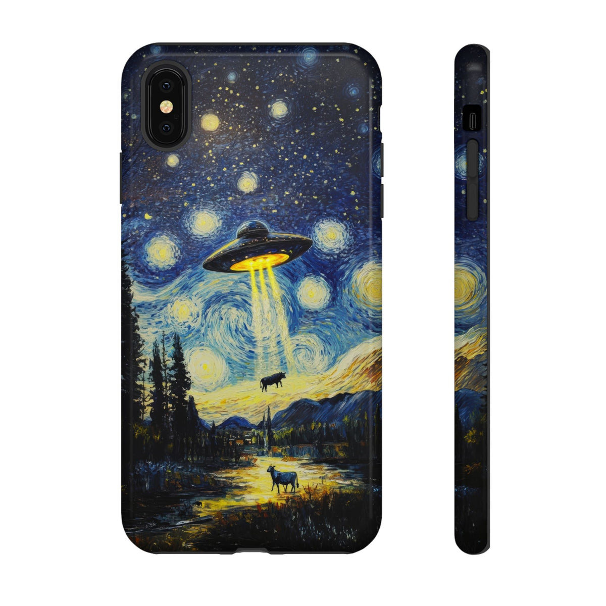 Vintage Alien UFO Graphic Tough Phone Cases