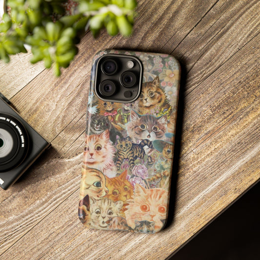 Aesthetic Cats Case - Vintage Kitty Graphic Tough Phone Cases