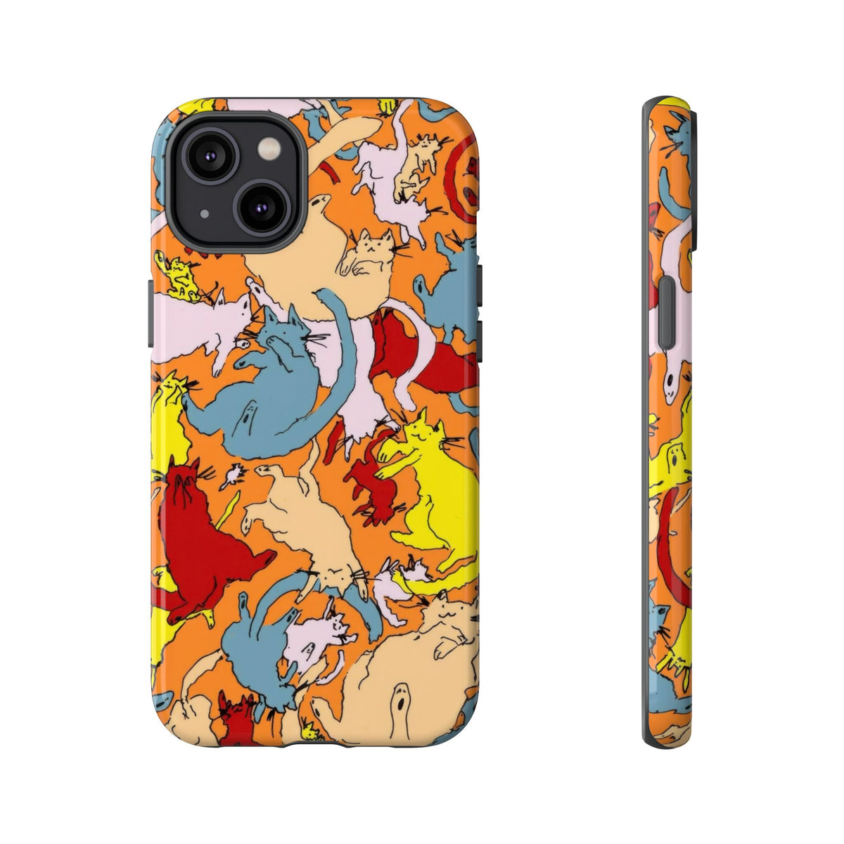 Aesthetic Cats Case - Vintage Kitty Graphic Tough Phone Cases