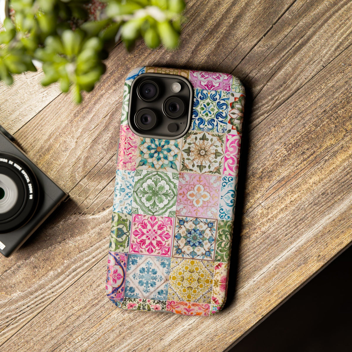 Vintage Mosaic Tile Graphic Tough Phone Cases