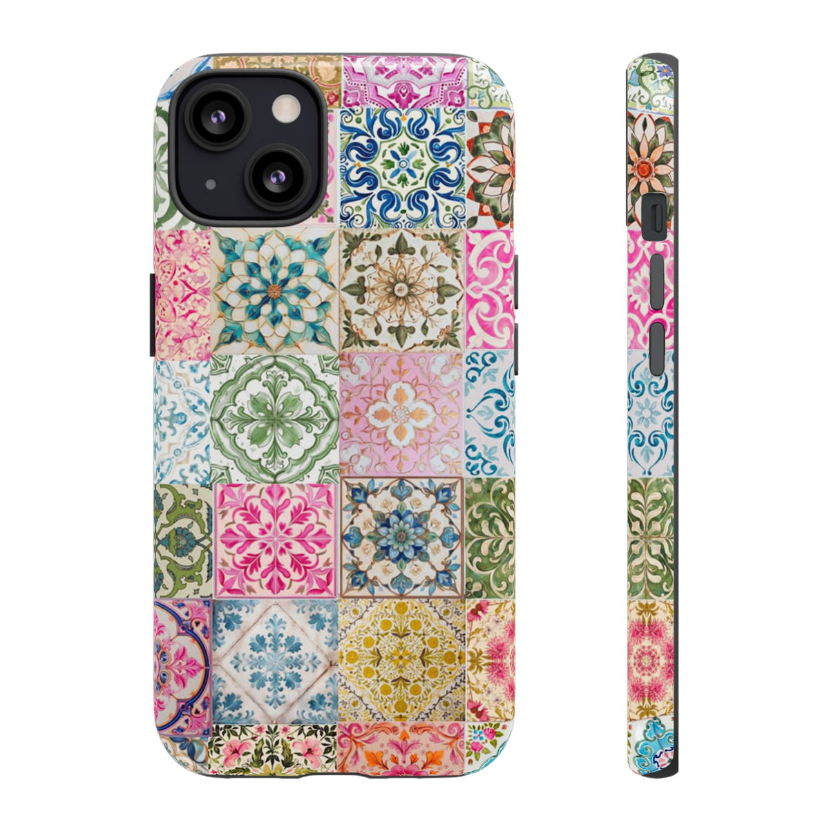 Vintage Mosaic Tile Graphic Tough Phone Cases
