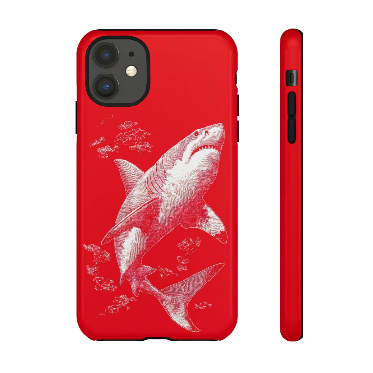 The Shark - Etching Style Series Graphic Tough Phone Cases