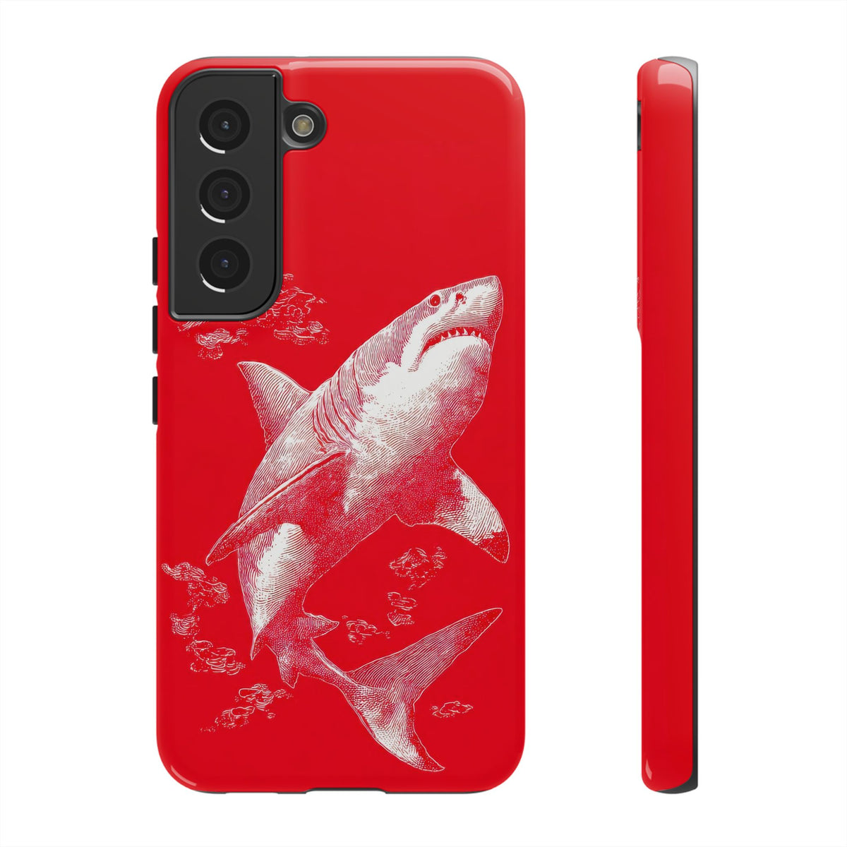 The Shark - Etching Style Series Graphic Tough Phone Cases
