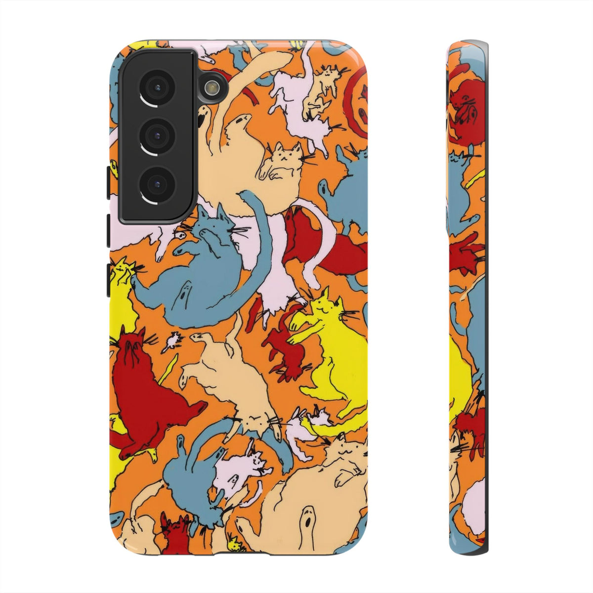 Aesthetic Cats Case - Vintage Kitty Graphic Tough Phone Cases