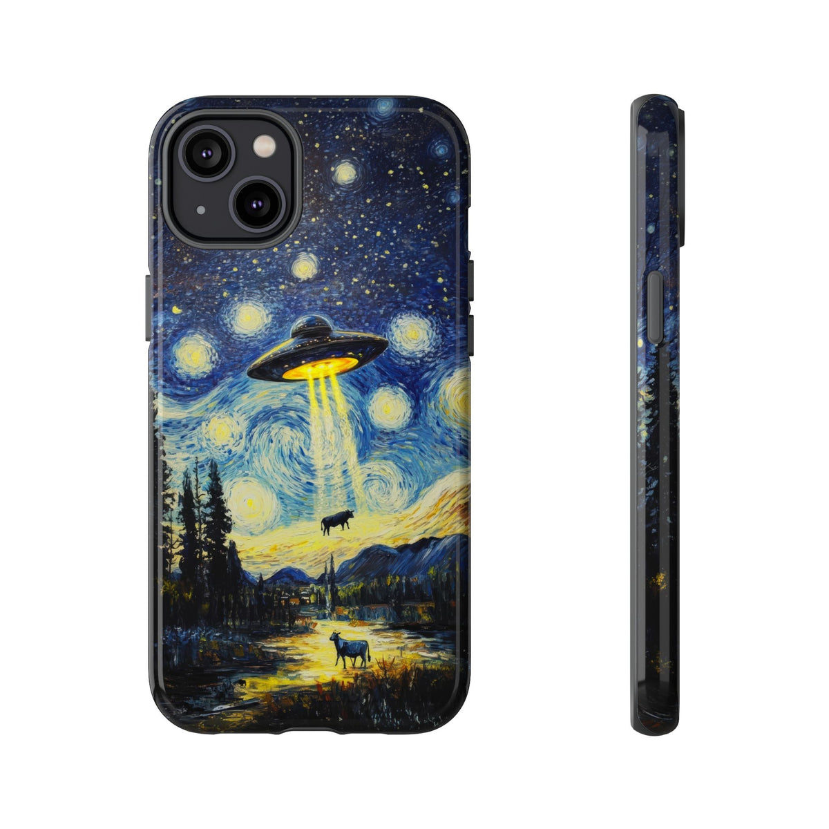 Vintage Alien UFO Graphic Tough Phone Cases