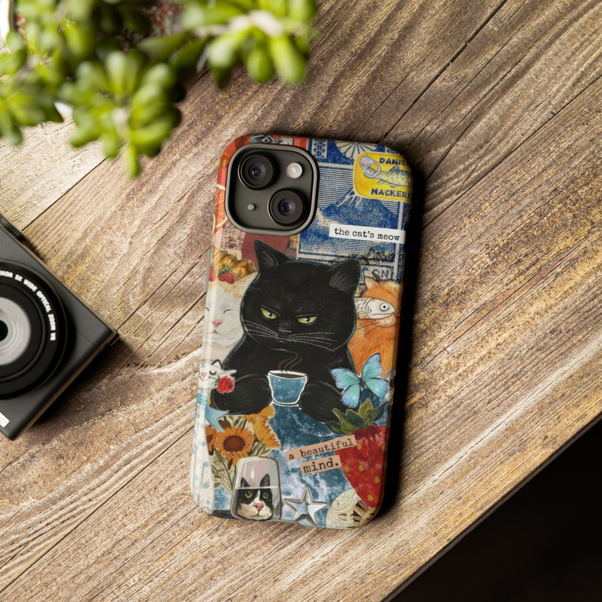 Aesthetic Cats Case - Vintage Kitty Graphic Tough Phone Cases