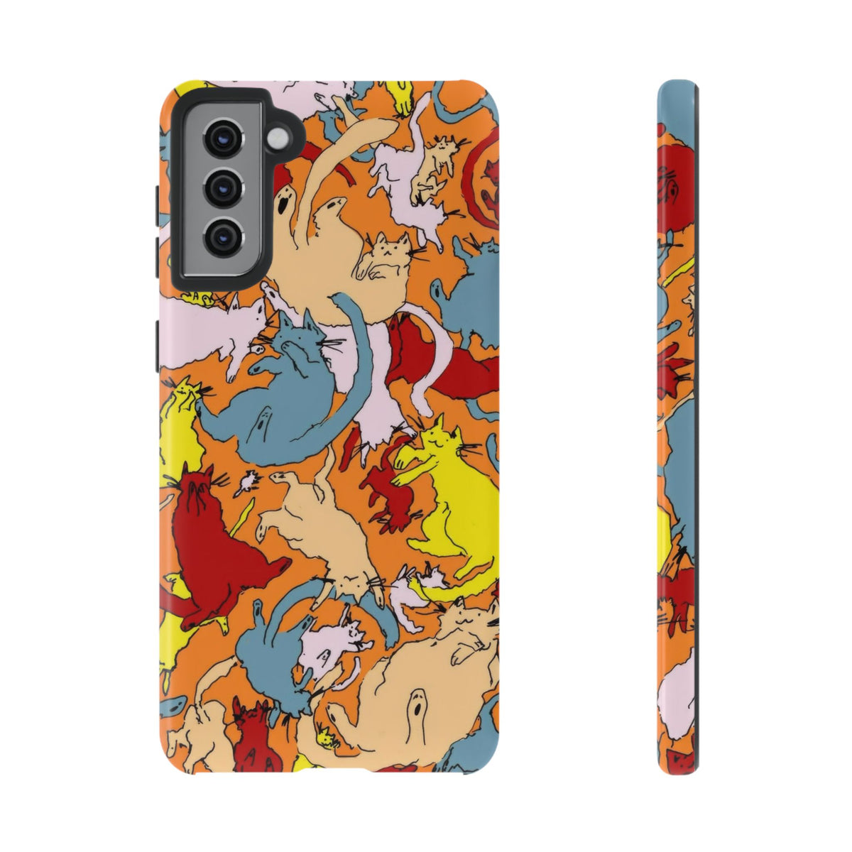 Aesthetic Cats Case - Vintage Kitty Graphic Tough Phone Cases