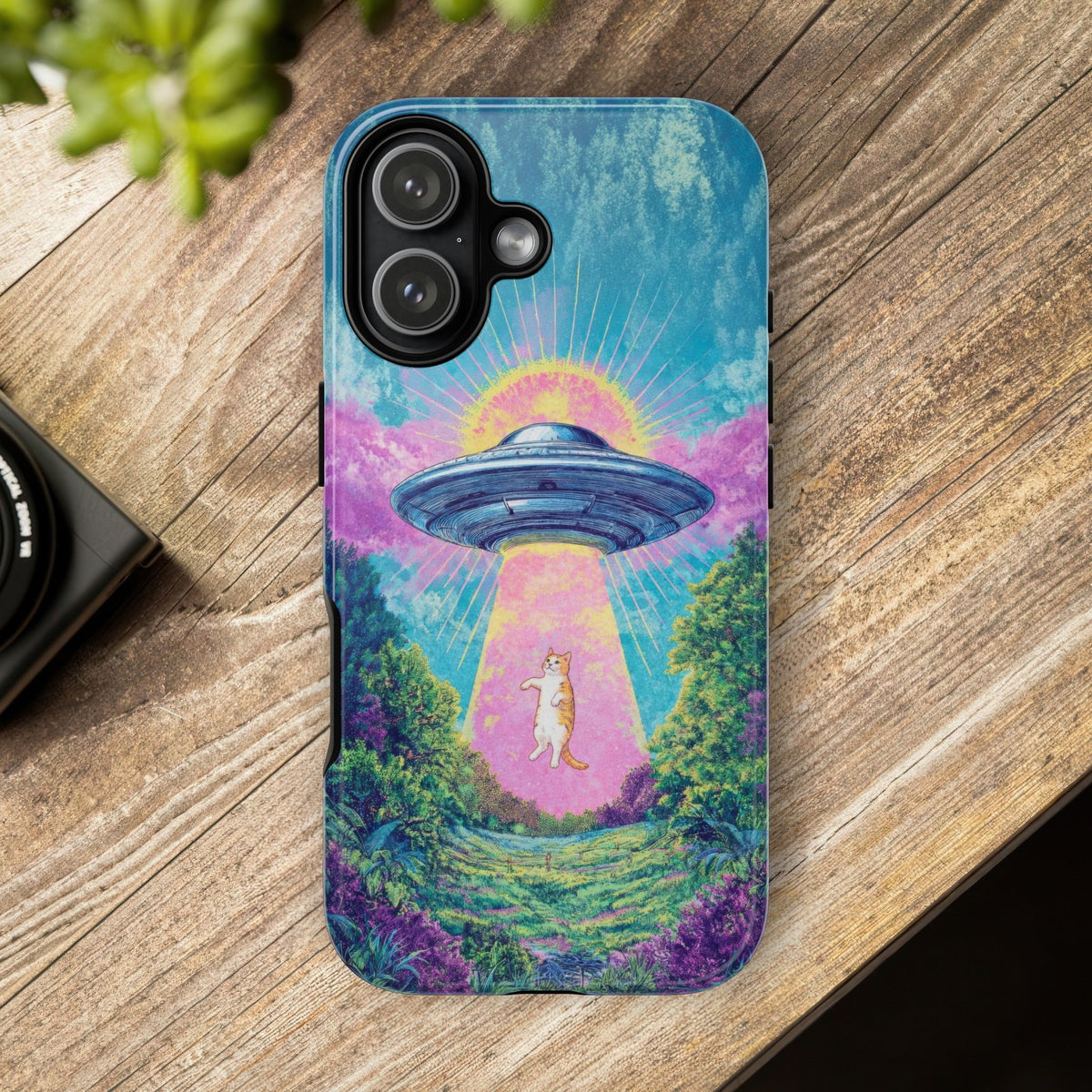Vintage Alien UFO Graphic Tough Phone Cases
