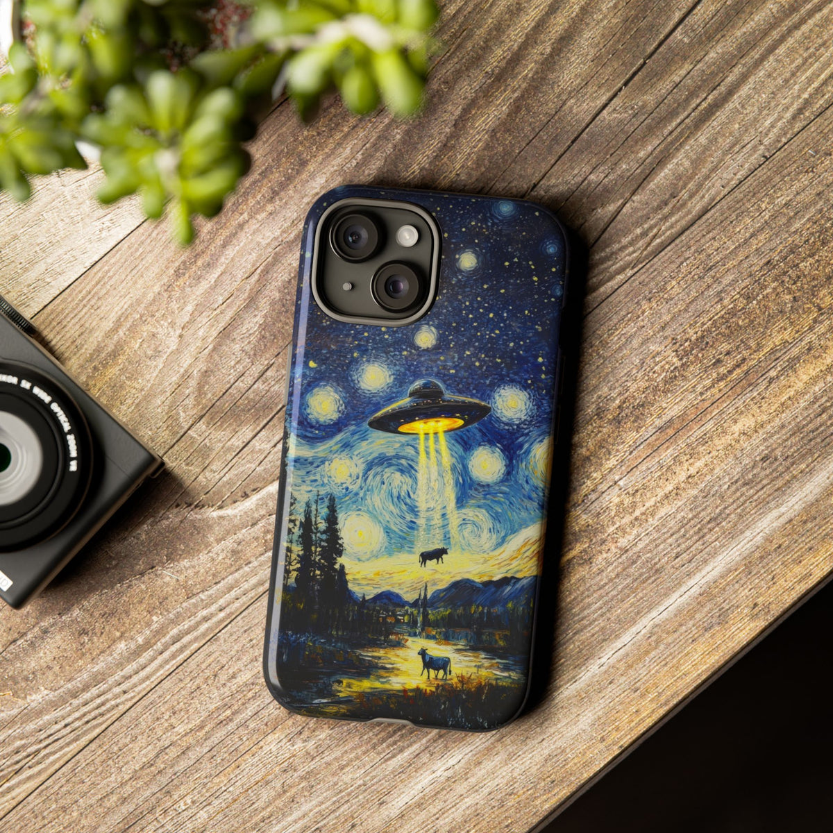 Vintage Alien UFO Graphic Tough Phone Cases
