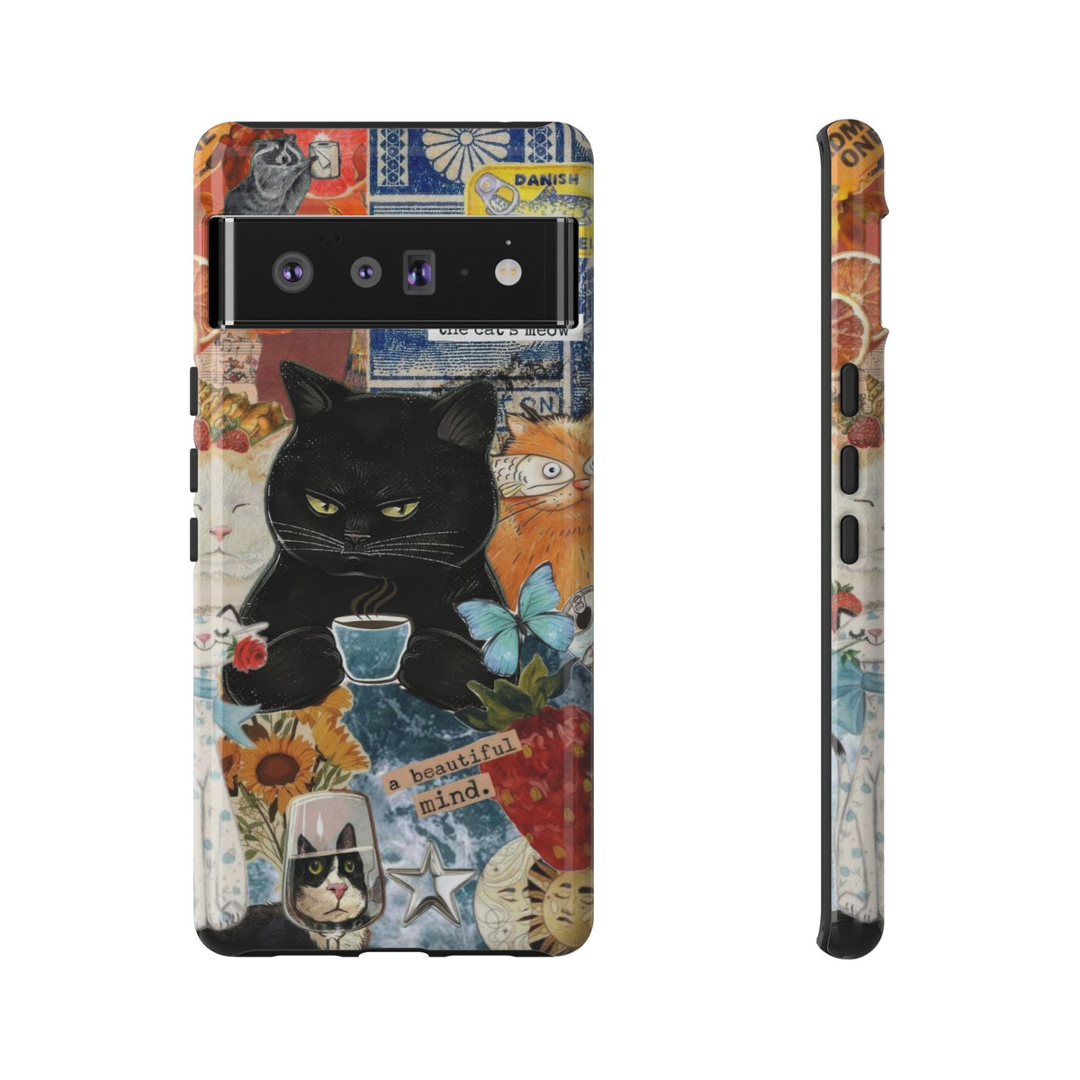 Aesthetic Cats Case - Vintage Kitty Graphic Tough Phone Cases