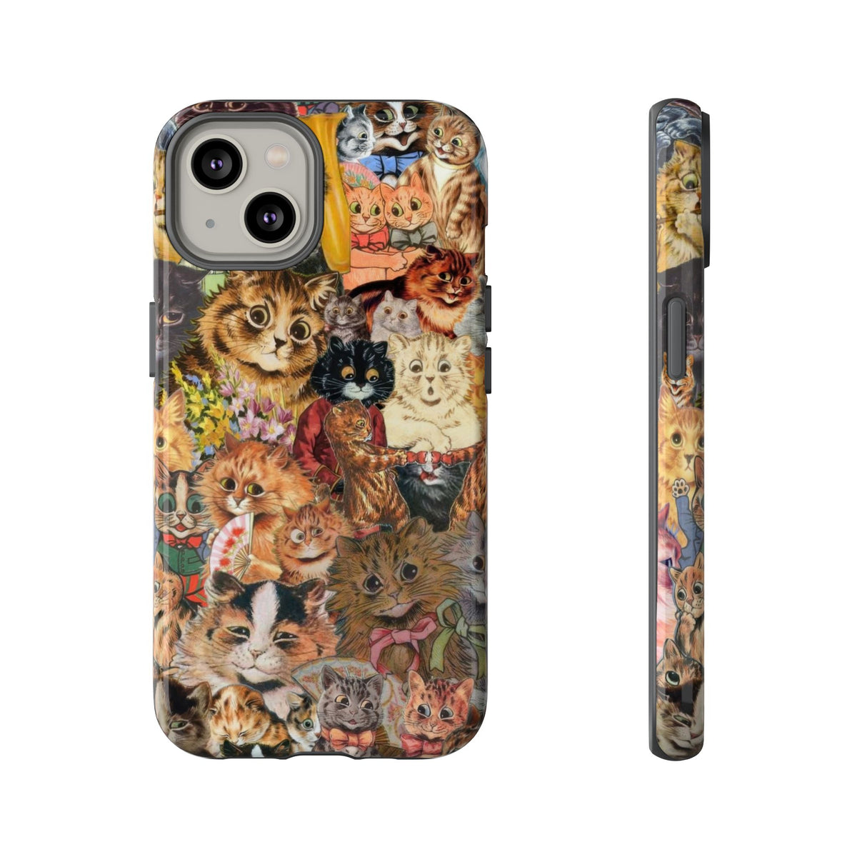 Aesthetic Cats Case - Vintage Kitty Graphic Tough Phone Cases