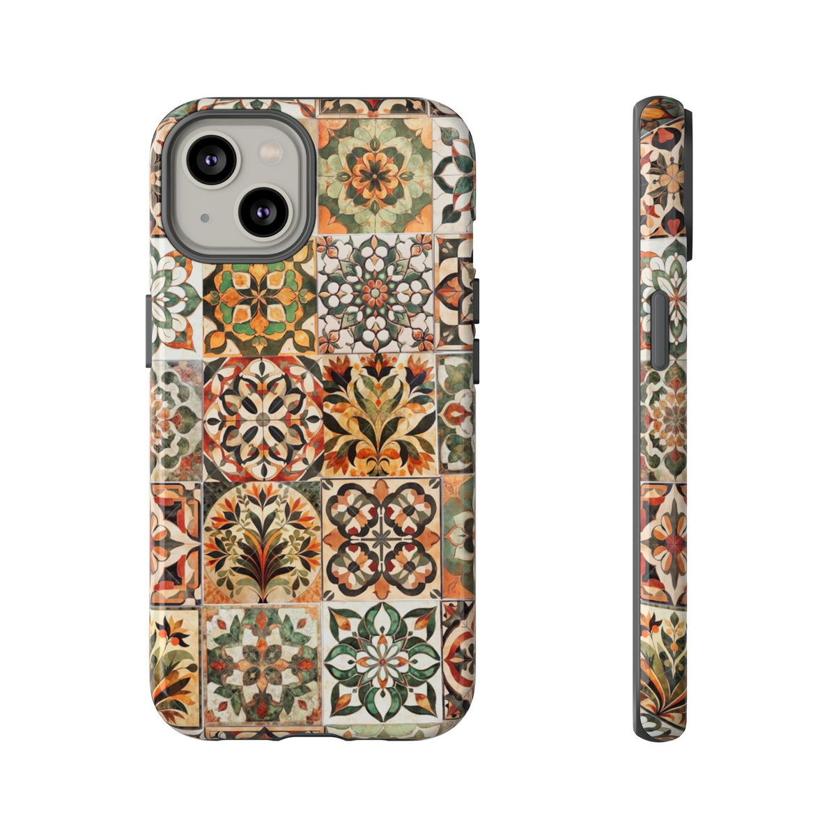 Vintage Mosaic Tile Graphic Tough Phone Cases