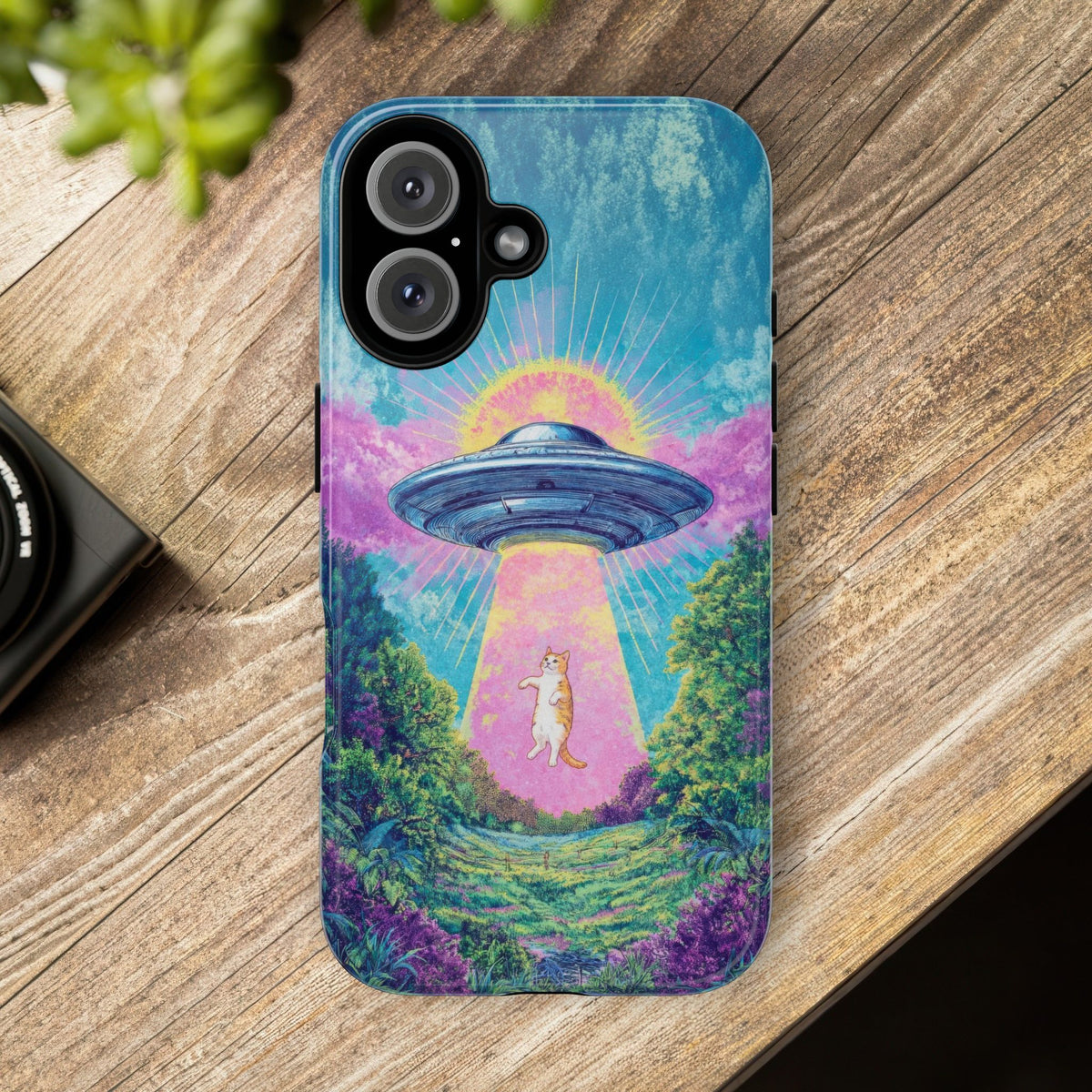 Vintage Alien UFO Graphic Tough Phone Cases