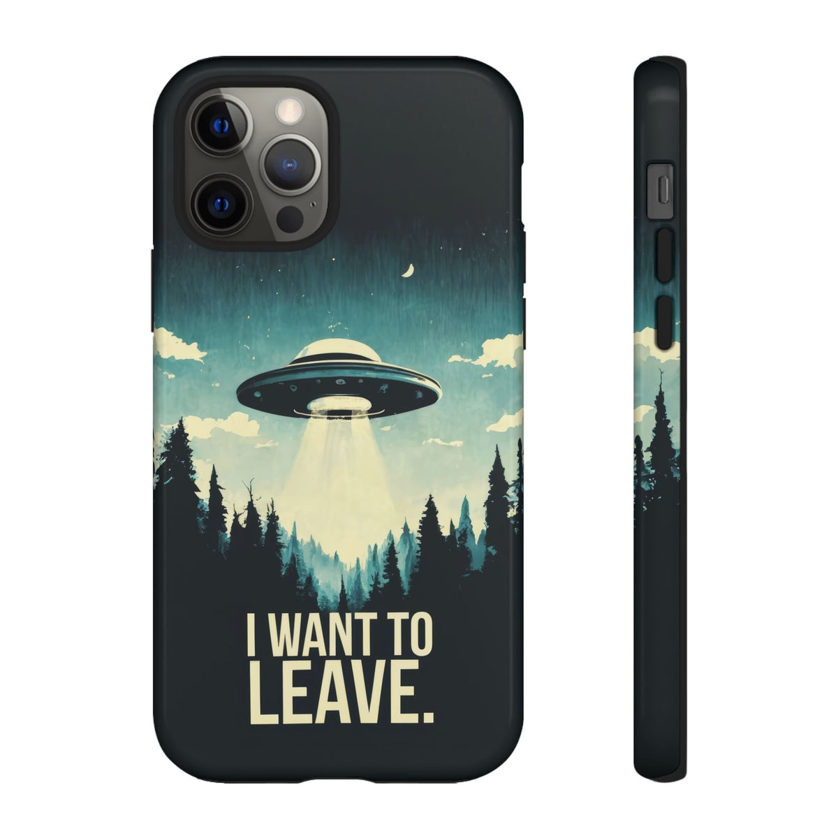 Vintage Alien UFO Graphic Tough Phone Cases