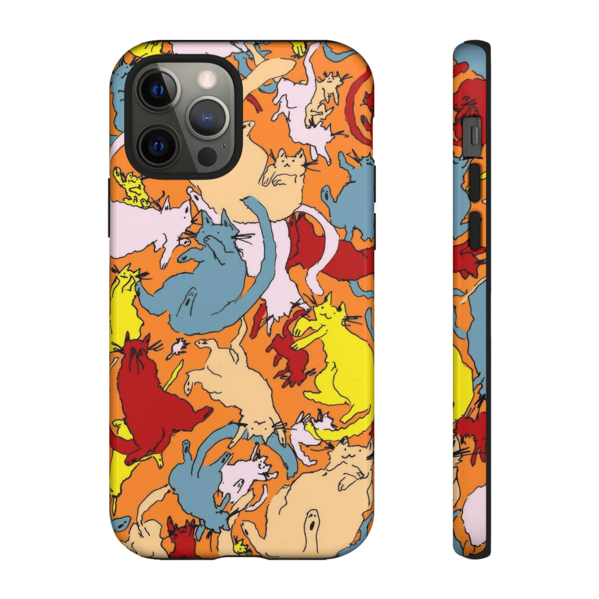 Aesthetic Cats Case - Vintage Kitty Graphic Tough Phone Cases
