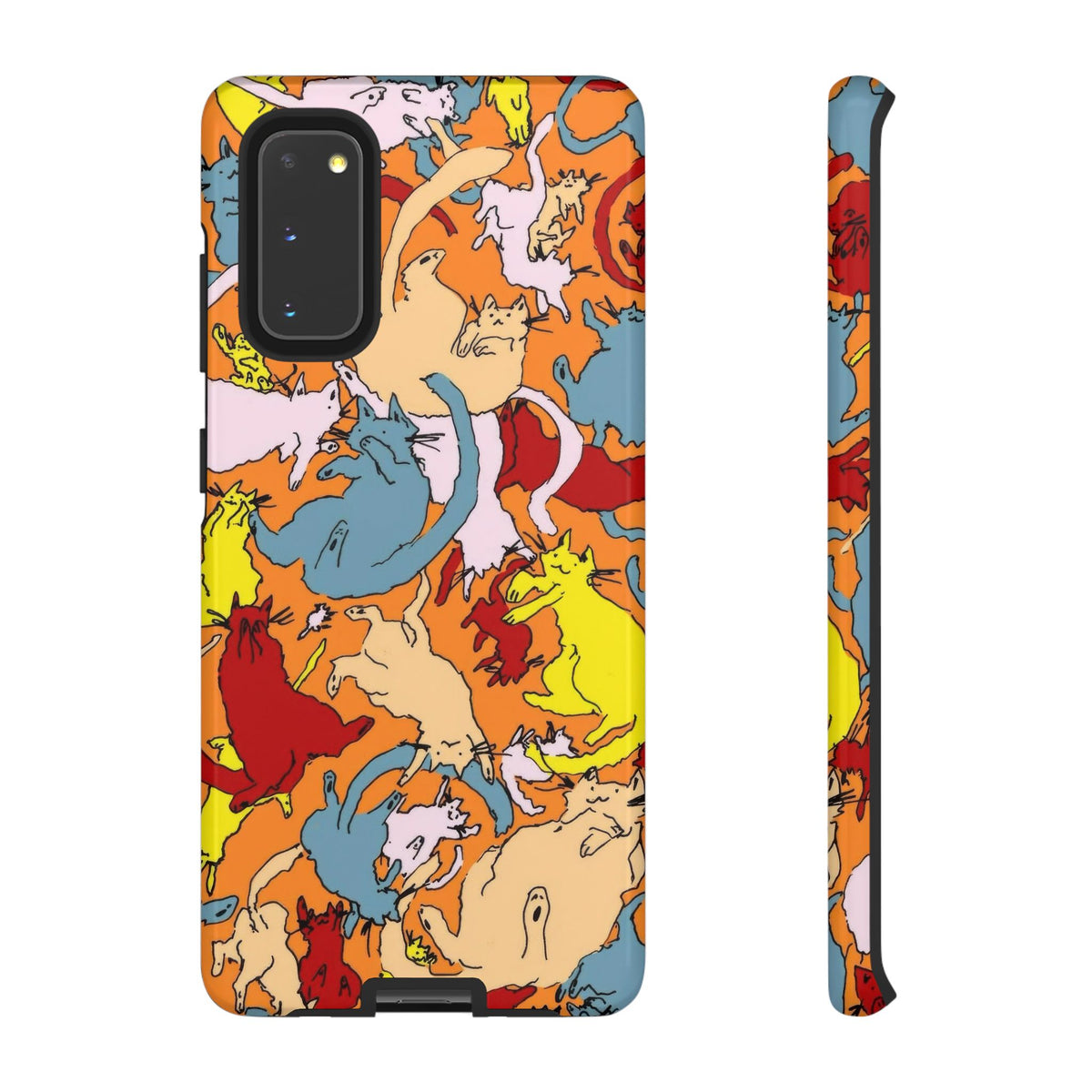 Aesthetic Cats Case - Vintage Kitty Graphic Tough Phone Cases