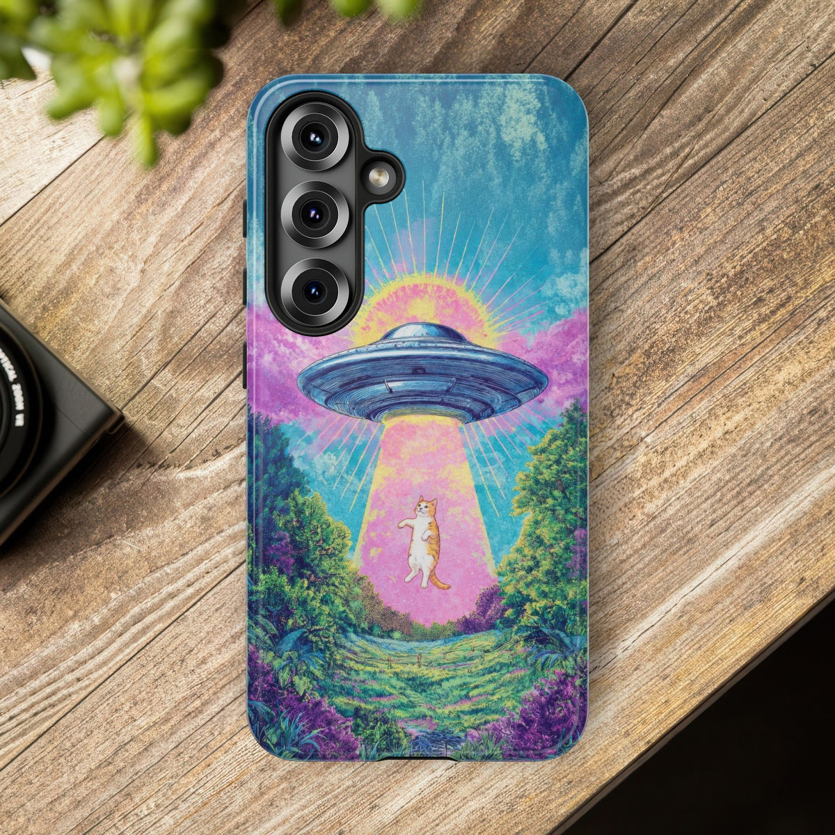 Vintage Alien UFO Graphic Tough Phone Cases