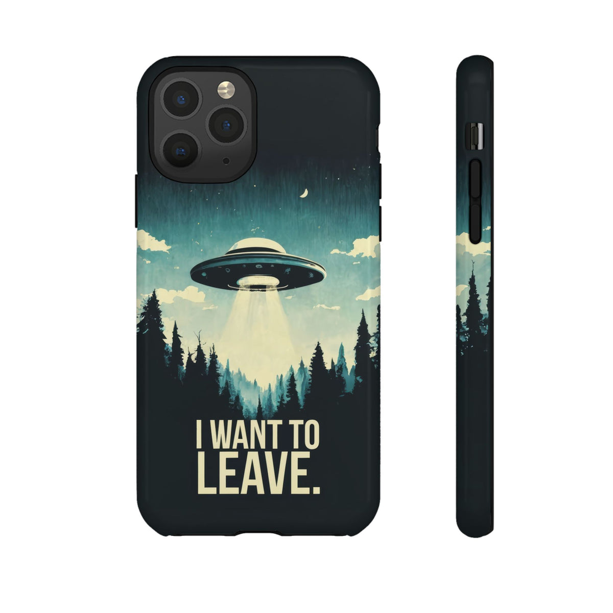 Vintage Alien UFO Graphic Tough Phone Cases