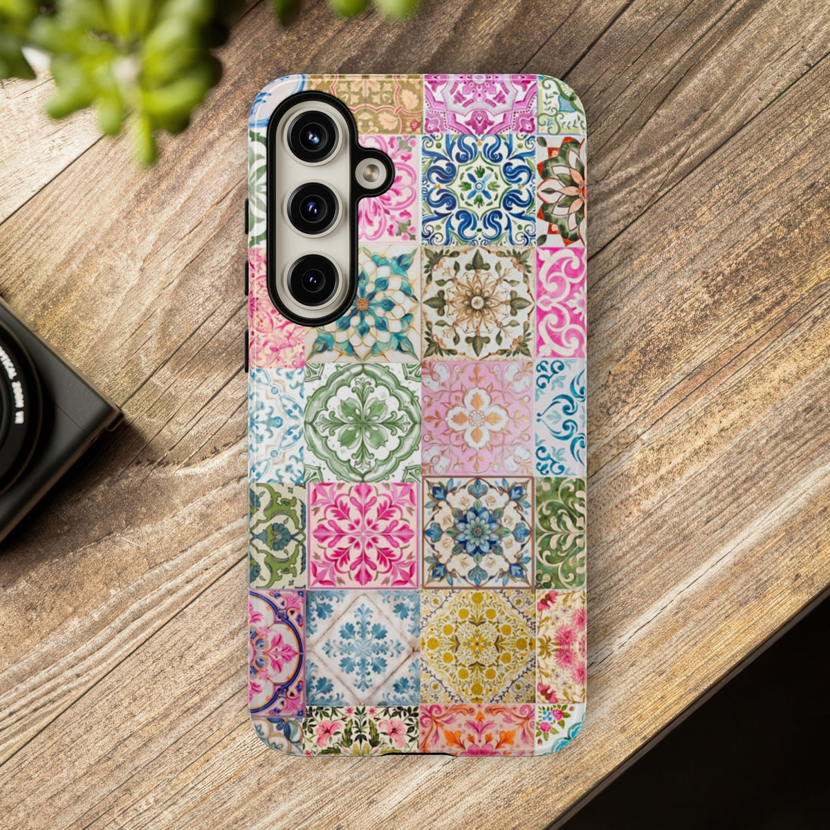 Vintage Mosaic Tile Graphic Tough Phone Cases