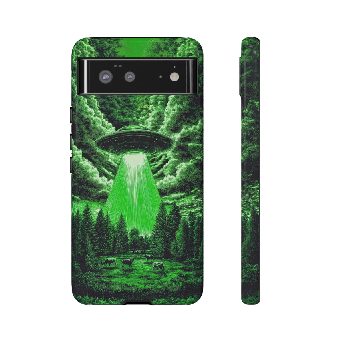 Vintage Alien UFO Graphic Tough Phone Cases