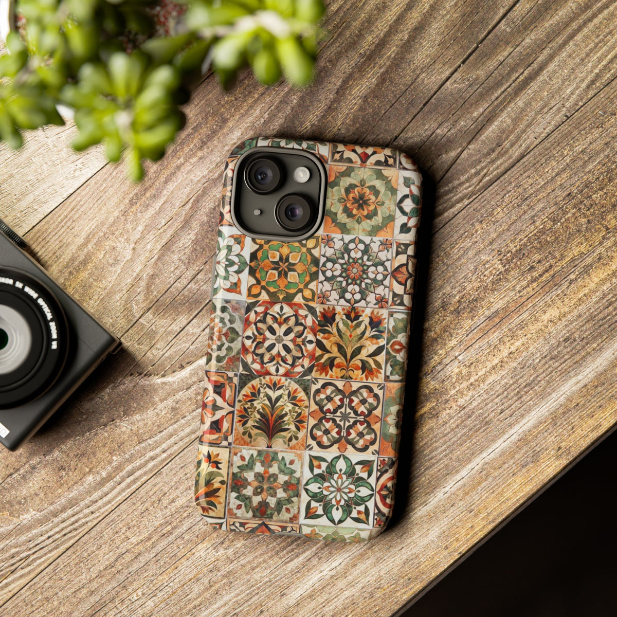 Vintage Mosaic Tile Graphic Tough Phone Cases
