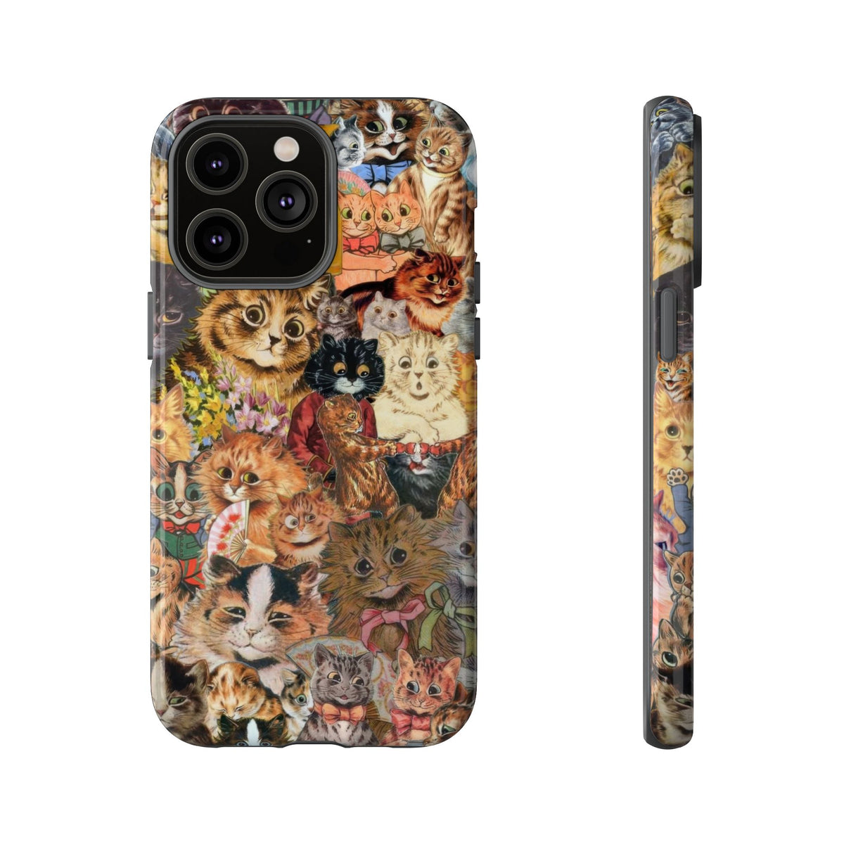 Aesthetic Cats Case - Vintage Kitty Graphic Tough Phone Cases