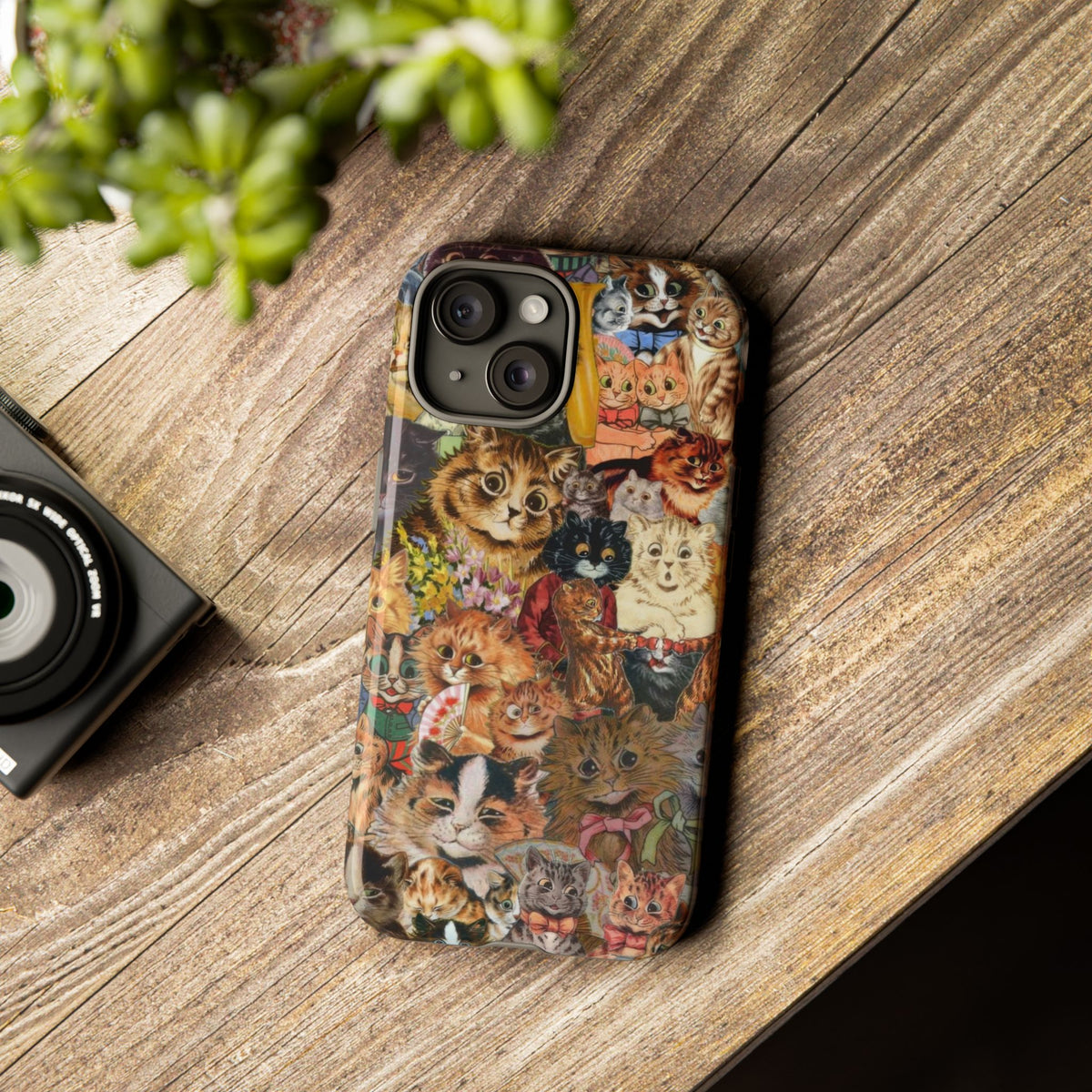 Aesthetic Cats Case - Vintage Kitty Graphic Tough Phone Cases