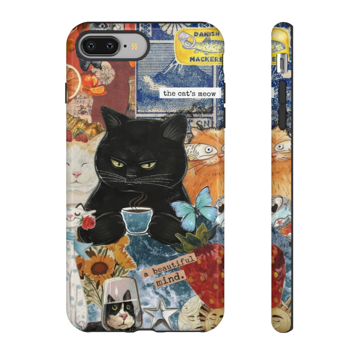 Aesthetic Cats Case - Vintage Kitty Graphic Tough Phone Cases