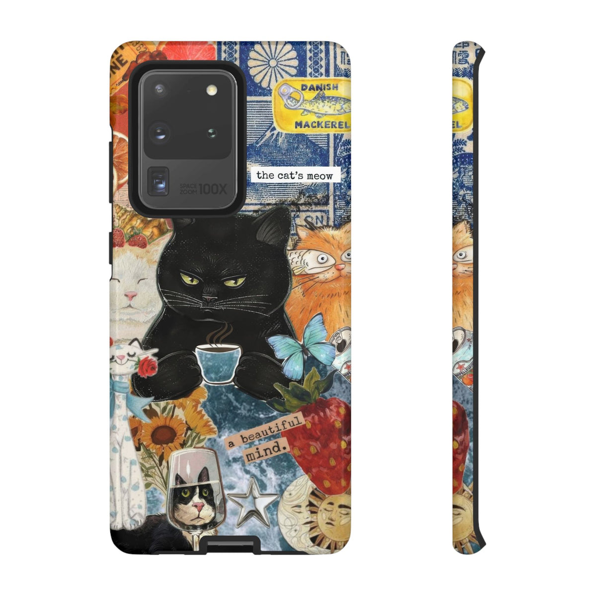 Aesthetic Cats Case - Vintage Kitty Graphic Tough Phone Cases