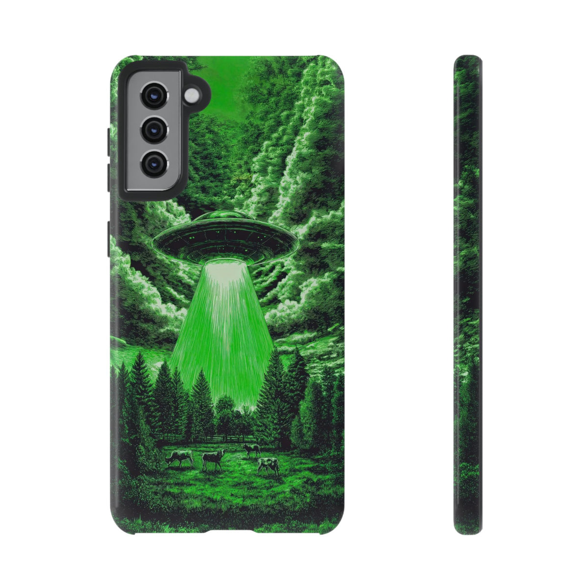 Vintage Alien UFO Graphic Tough Phone Cases