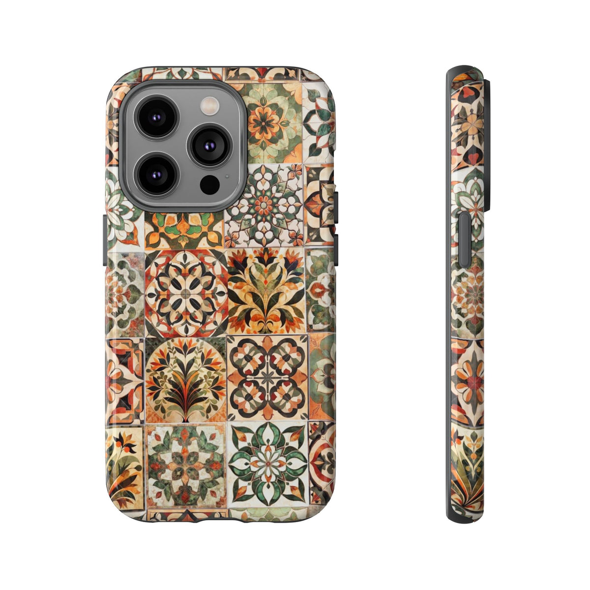 Vintage Mosaic Tile Graphic Tough Phone Cases