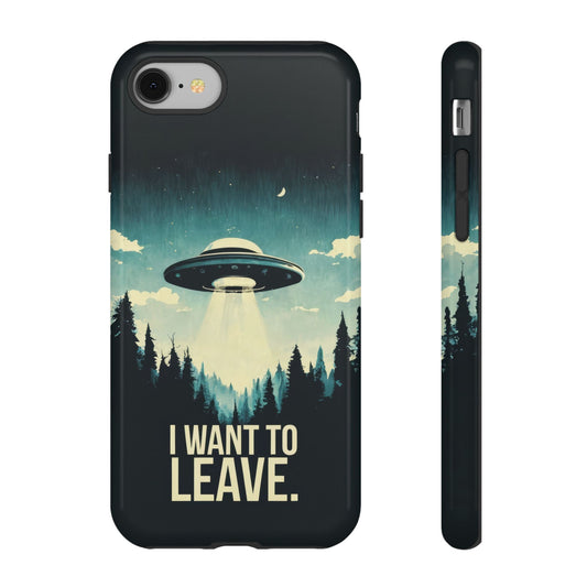 Vintage Alien UFO Graphic Tough Phone Cases