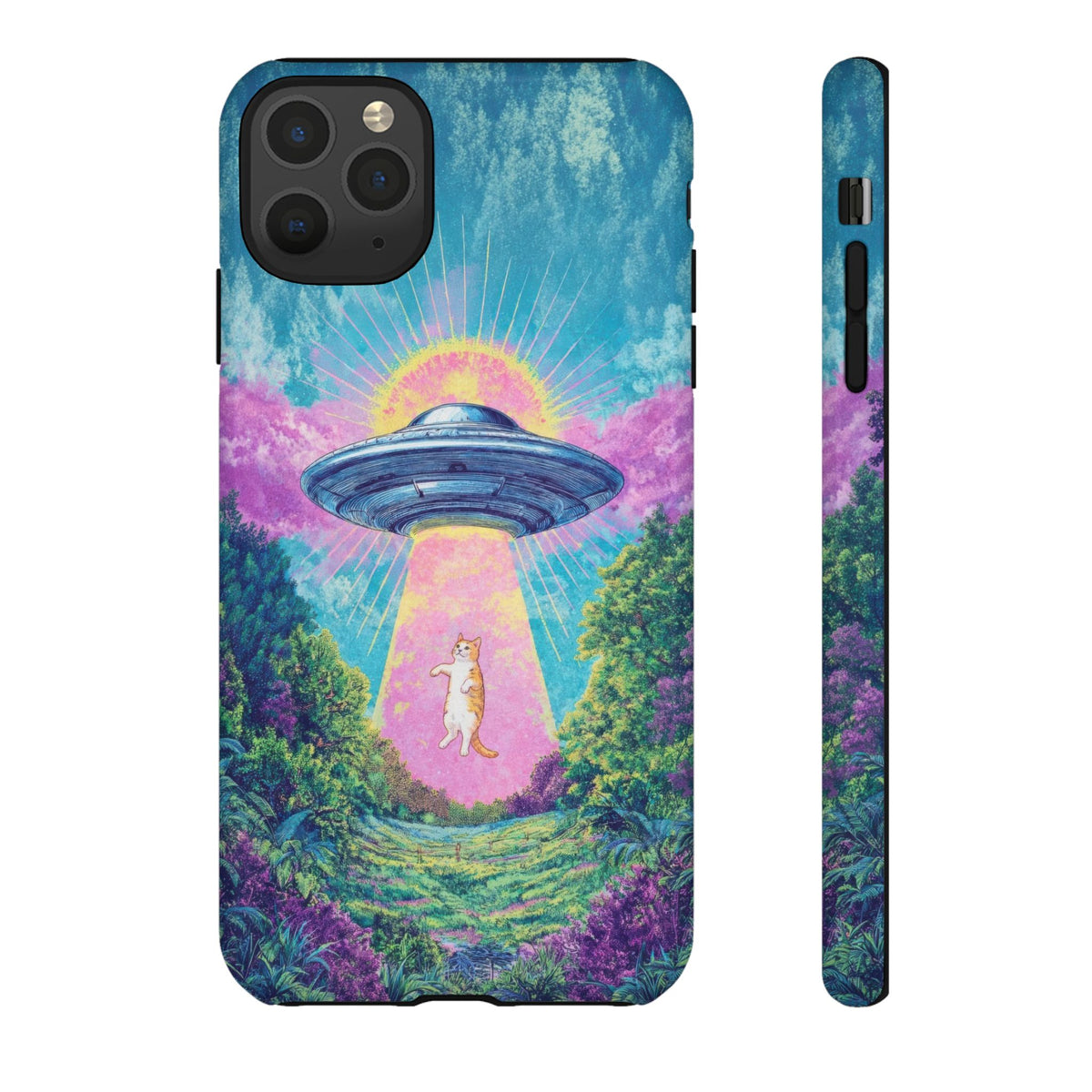 Vintage Alien UFO Graphic Tough Phone Cases