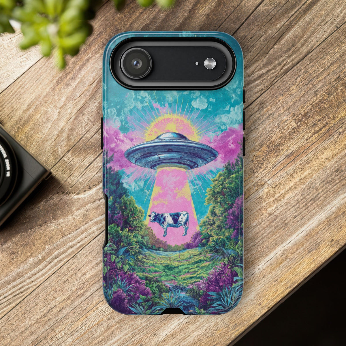 Vintage Alien UFO Graphic Tough Phone Cases