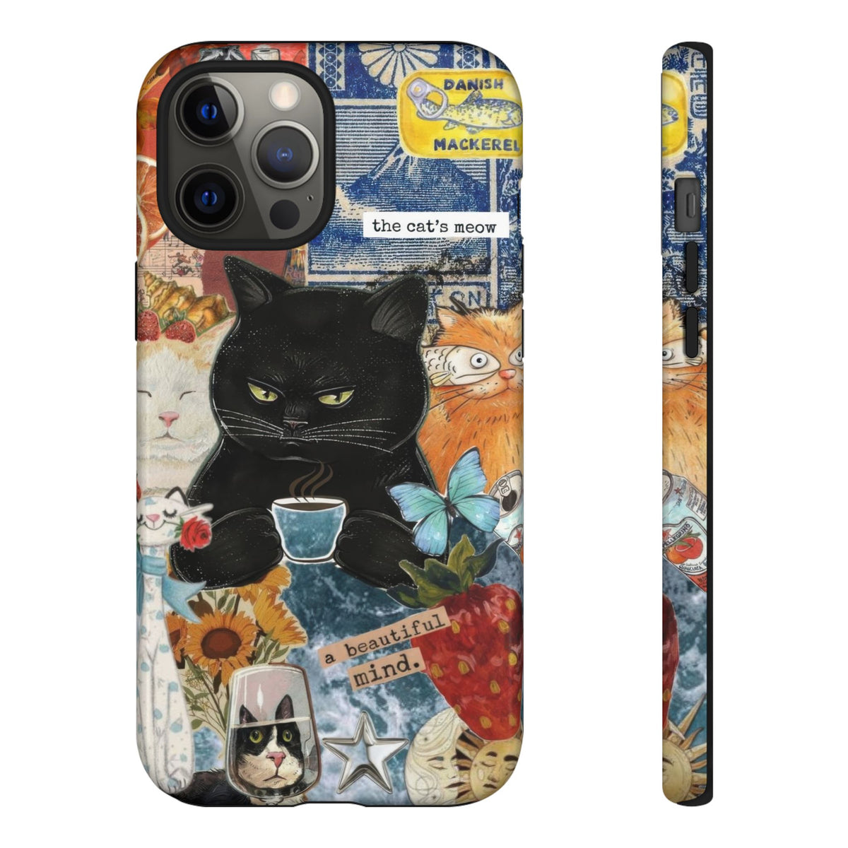 Aesthetic Cats Case - Vintage Kitty Graphic Tough Phone Cases