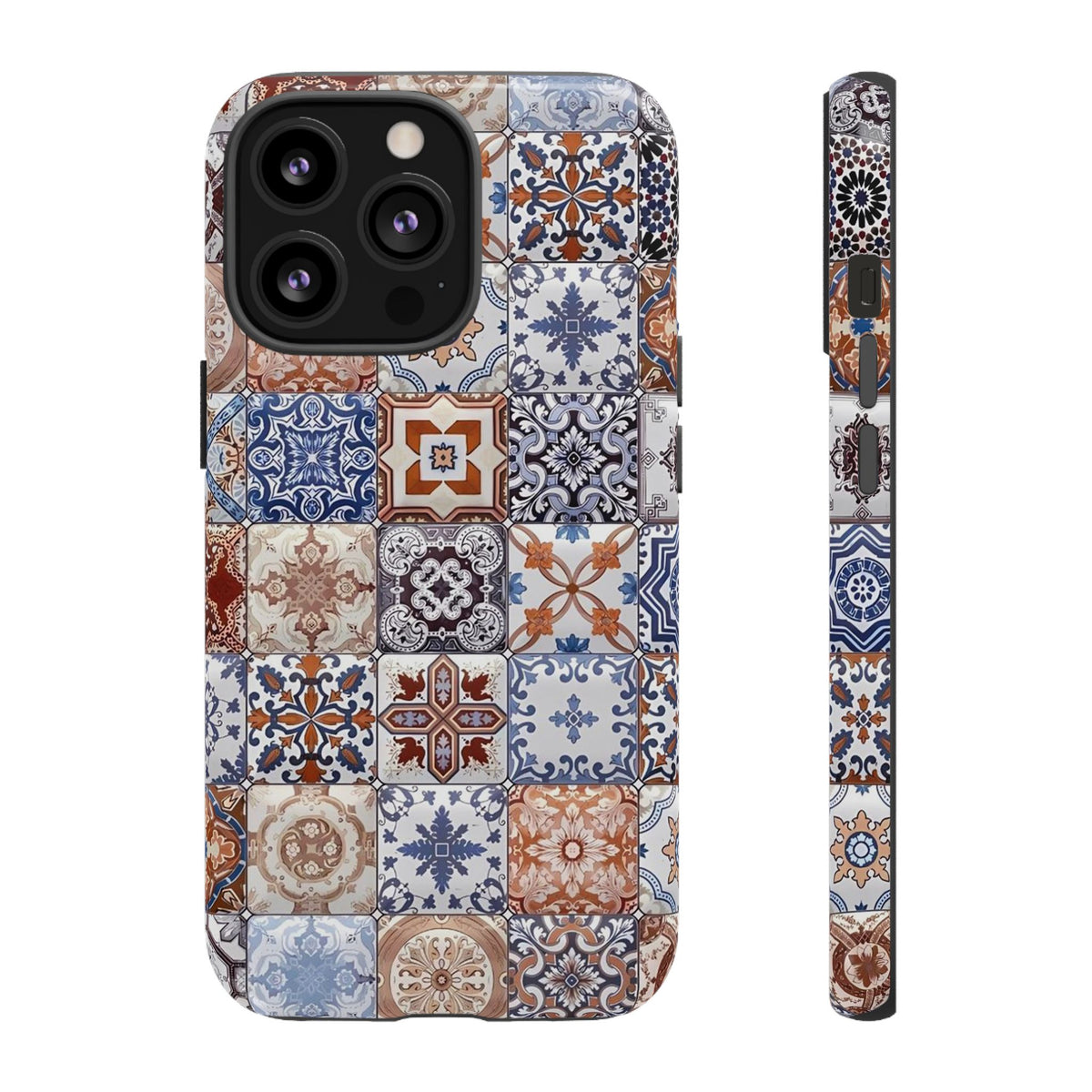 Vintage Mosaic Tile Graphic Tough Phone Cases