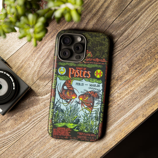 Spirit of Pisces - Vintage Zodiac Sign Graphic Tough Phone Cases