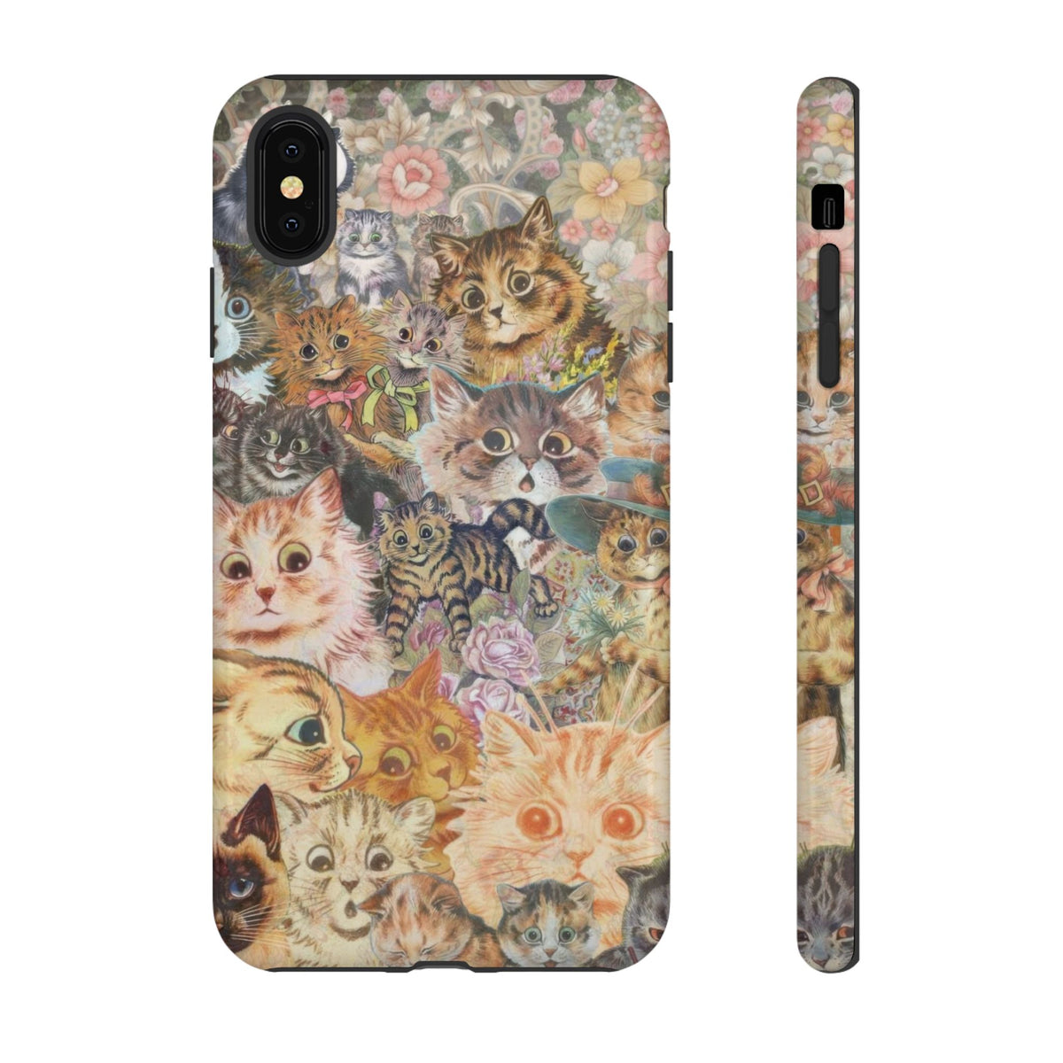 Aesthetic Cats Case - Vintage Kitty Graphic Tough Phone Cases