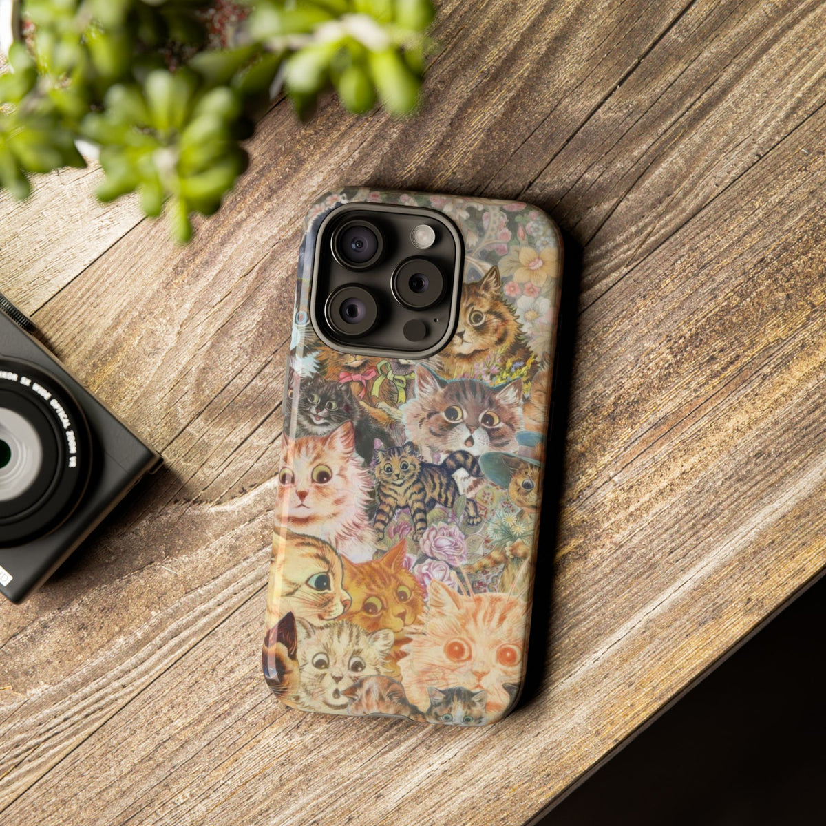 Aesthetic Cats Case - Vintage Kitty Graphic Tough Phone Cases